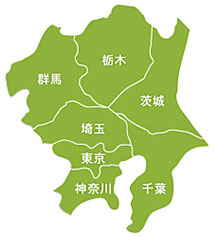 東京都と関東地方の地図